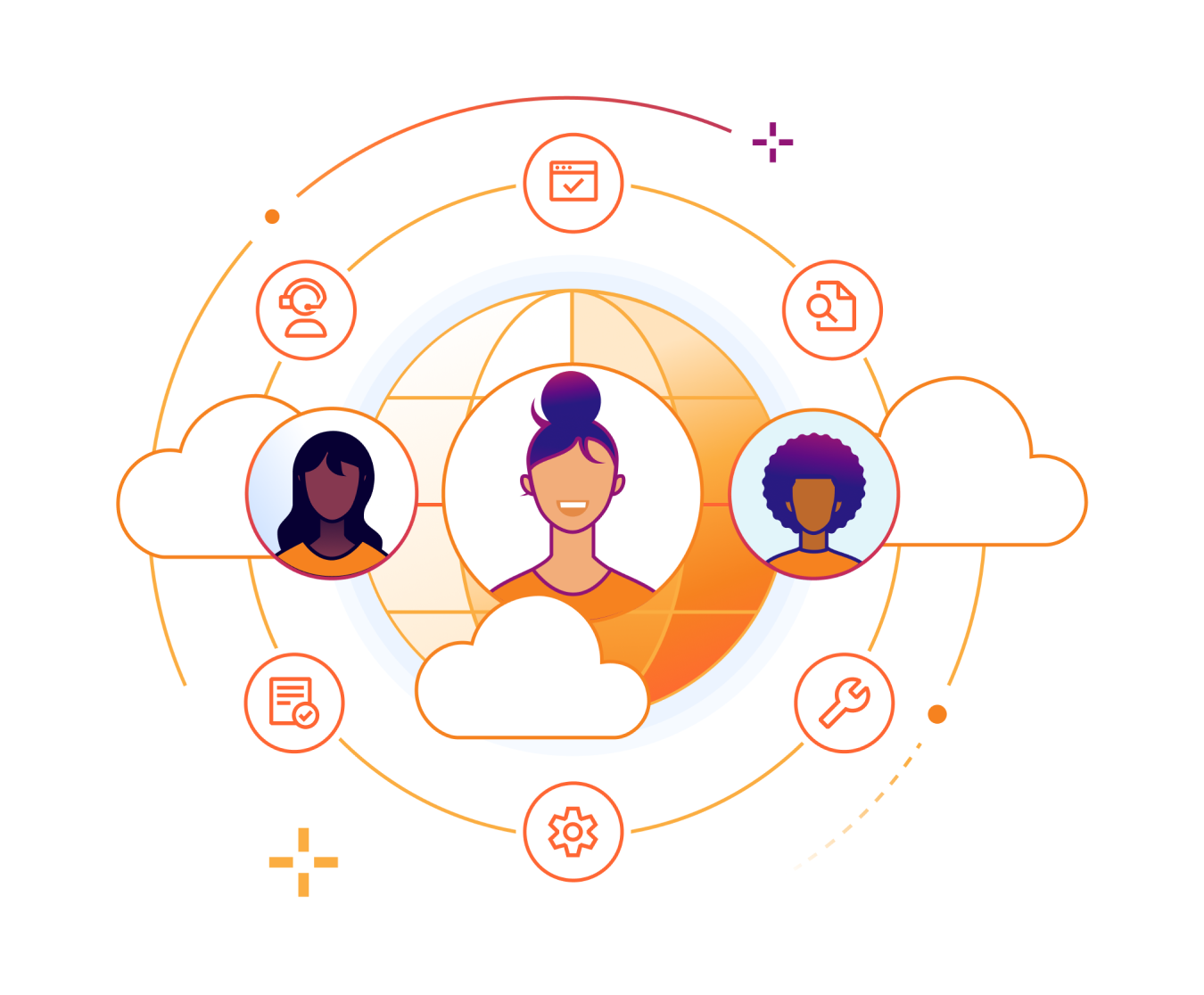 Professional services hero illustration