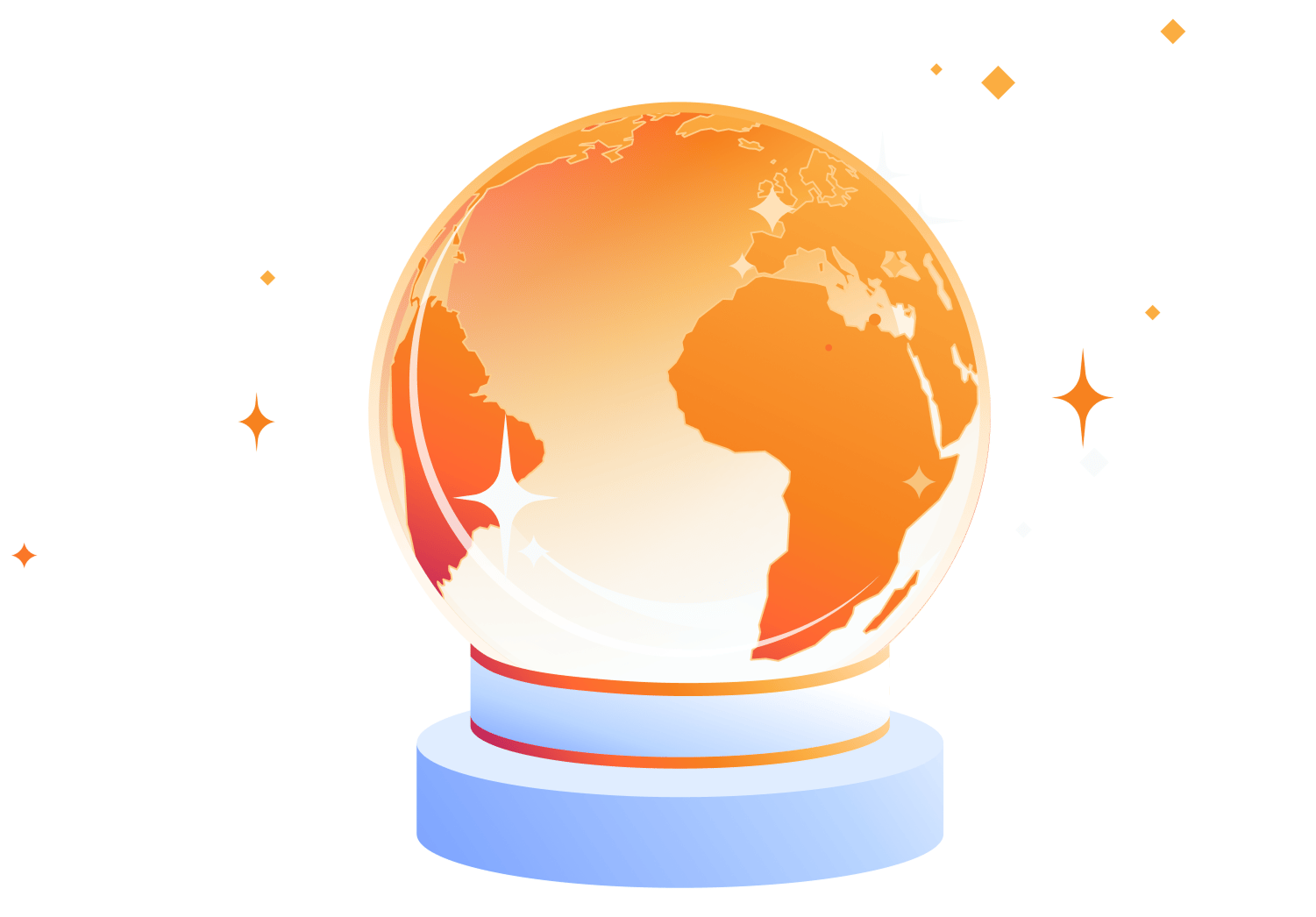 Illustrazione del globo IA